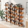 Whisen Vintage Industrial Style Bookcase with Metal Frame and MDF Board, Home Office Open Bookshelf - 2 of 4