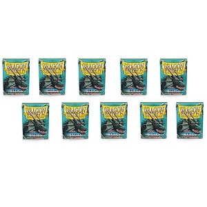 Dragon Shield 10 Packs Dragon Shield Classic Green Standard Size 100 ct Card Sleeves Display Case - 1 of 4