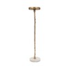 Pillar Candle Holder Sculptural Textured Design Metal Aluminum Marble Modern Style Home Office Living Room Decor 4x4 Elegant Accent Piece - 19" Gold - 4 of 4