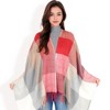 Anna-Kaci Women's Oversized Plaid Blanket Scarf with Fringe Trim and Soft Textured Fabric - 4 of 4