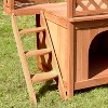 Merry Products Room w/ a View Indoor Outdoor 2 Level Wooden House for Small Pets - 4 of 4