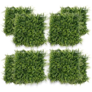 12 Pcs 20" x 20" Grass Wall Panels, Artificial Hedge Panels Greenery Wall - 1 of 4