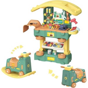 3 in 1 Doctor Kit for Kids,Pretend Doctor Playset with Rocking Horse, Scooter Mode,Pretend Medical Station Set with Sound & Light Functions,3-8 Gift - 1 of 4