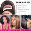 Jessie's Wig 4x4 Pre Cut Lace Bob Glueless Straight Human Hair Wig For Women Natural Black 8-14 Inch 1 Pc/Pack - 2 of 4