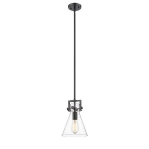 Newton Cone - 1 Light Stem Hung Pendant In Industrial Style-11.38 Inches Tall and 8 Inches Wide - 1 of 1