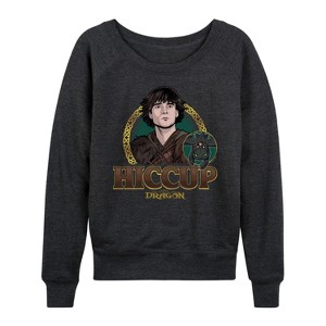 Women's - How to Train Your Dragon - Hiccup Lightweight French Terry Wide Neck Long Sleeve Graphic Shirt - 1 of 4