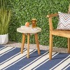 MOEPISY End Table Light Grey and Natural - 3 of 4