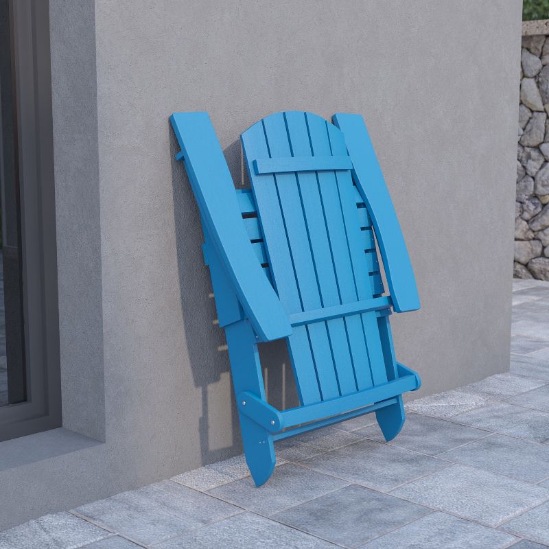 Flash Furniture Charlestown All-Weather Poly Resin Indoor/Outdoor Folding Adirondack Chair, 5 of 13