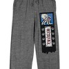 Beetlejuice Animated Series Black Betelgeuse Bookmark Men's Heather Gray Sleep Pajama Pants - 2 of 4