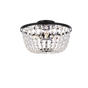 Elegant Lighting Cora 13 inch flush mount in black - 1 of 4