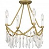 Quoizel Lighting Airedale 4 - Light Semi-Flush Mount in  Aged Brass - 4 of 4