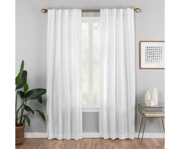 42"x63" Vaughan Fashion Curtain White - Vue Elements