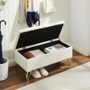 NicBex 38" Storage Bench Rectangle Ottoman with Storage Velvet Fabric Upholstered Bench for Bedroom, Entryway - 3 of 4