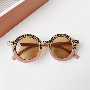MyKids-Usa Girls Color Patchwork Design Round Frame Sunglasses - 1 of 3