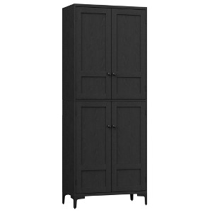 71 Inch Tall Storage Cabinet, Kitchen Pantry Cabinet 5 Tier Bathroom Cabinet with 4 Doors Adjustable Shelves - 1 of 4