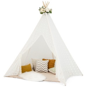 Infans 85" Height 5 Sides Huge Lace Tent for Kids w/ Light Strings - 1 of 4