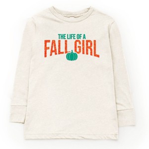 The Life Of A Fall Girl Puff/Glitter - Kids Youth Long Sleeve Tee and Kids Toddler Long Sleeve Tee - 1 of 3