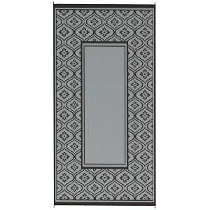 Aghana Digitals Reversible 9'x12' Outdoor Rug, Blue & White Gourd Border, Waterproof Polypropylene - 1 of 4