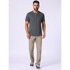 INSPIRE CHIC Men's Casual Summer Short Sleeves Button Basic Henley T-Shirts - 2 of 4