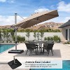 PURPLE LEAF Deluxe Aluminum Outdoor Patio Umbrella Square Cantilever Umbrellas - 2 of 4