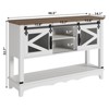 Farmhouse Entryway Table,Farmhouse Entryway Console Table with Sliding Barn Doors,Narrow Sofa Cabinet Storage - 2 of 4