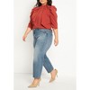 ELOQUII Women's Plus Size Drape Front Blouse - 4 of 4