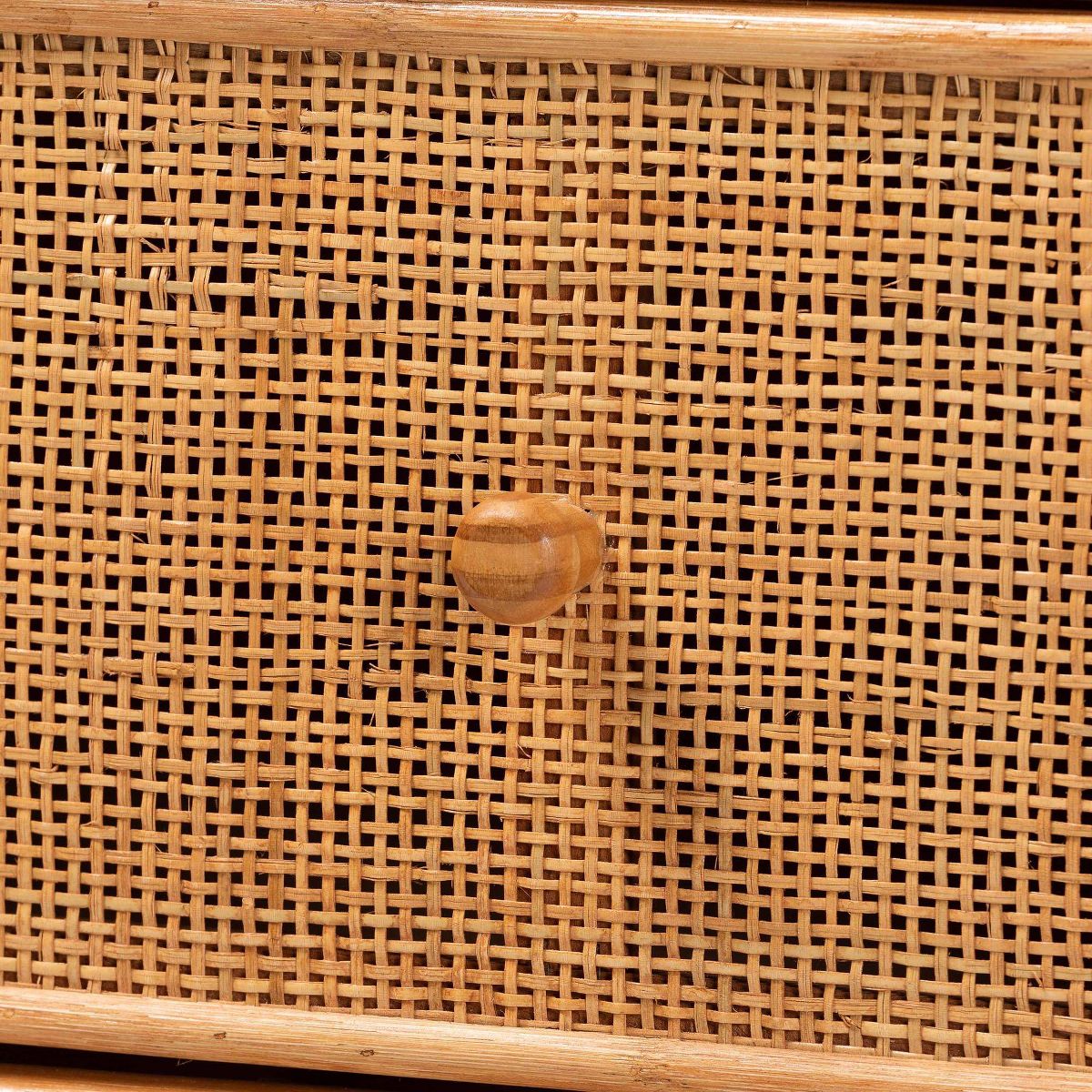 bali & pari Sampit Natural Rattan 4  Drawer Storage Cabinet Light Honey - thumbnail 5