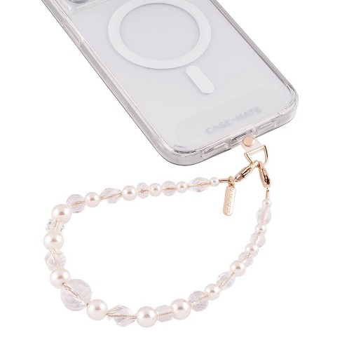 Phone Charm Beads Strap Chain Detachable Phone Lanyard with Phone Lanyard  Tab