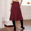 Women's Burgundy Chic Corduroy Button-Front Midi Skirt - Cupshe - 4 of 4