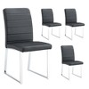 ChicFurnit Dining Sets of 4 pcs Heavy Duty Chair Set with Thick Cushions and Iron Frame for Home or Office, Black, 21.5"*17.2"*35.7" - 4 of 4