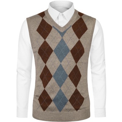 Mens argyle golf sweater on sale vest