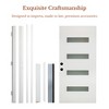 SpassWay 36"W*80"H 4-Lite Exterior Frosted Glass Prehung Front Entry Door Primed Interior Fiberglass Entrance Door - 4 of 4