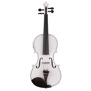 TopComfy 4/4 Solid Wood Violin Set with Case Bow Strings Shoulder Rest Tuner Connecting Wire Cloth for Adult Learners, White, 31.5"*9.84"*4.92" - 1 of 4