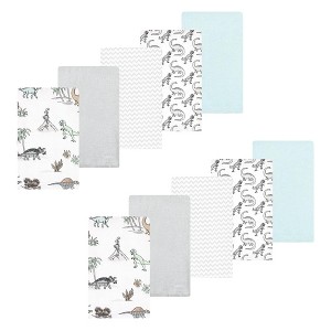 Luvable Friends Hudson Baby Flannel Burp Cloths 10pk Set - 1 of 2
