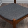 Okak Set of 2 Dining Chairs with Splayed Legs, Rubberwood Frame & Upholstered Seat, Modern Cosy Kitchen Chairs for Living Room & Apartment - 4 of 4