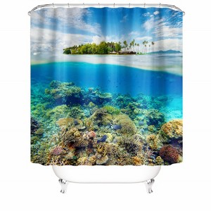 Underwater World Shower Curtains for Bathroom Waterproof Fabric Bath Curtain Durable Soft Stylish Bathroom Decor 72x72 Inch - 1 of 1
