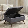 KIGFTSOD Mid-Century Square Coffee Table with Storage, Storage Bench, Ottoman for Living Room, Entryway - 4 of 4
