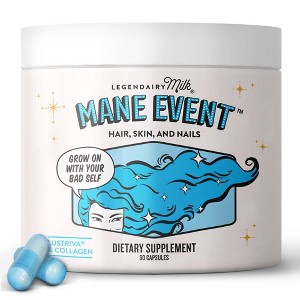 Legendairy Milk Mane Event Hair, Skin, & Nails Capsules - 60ct - 1 of 4