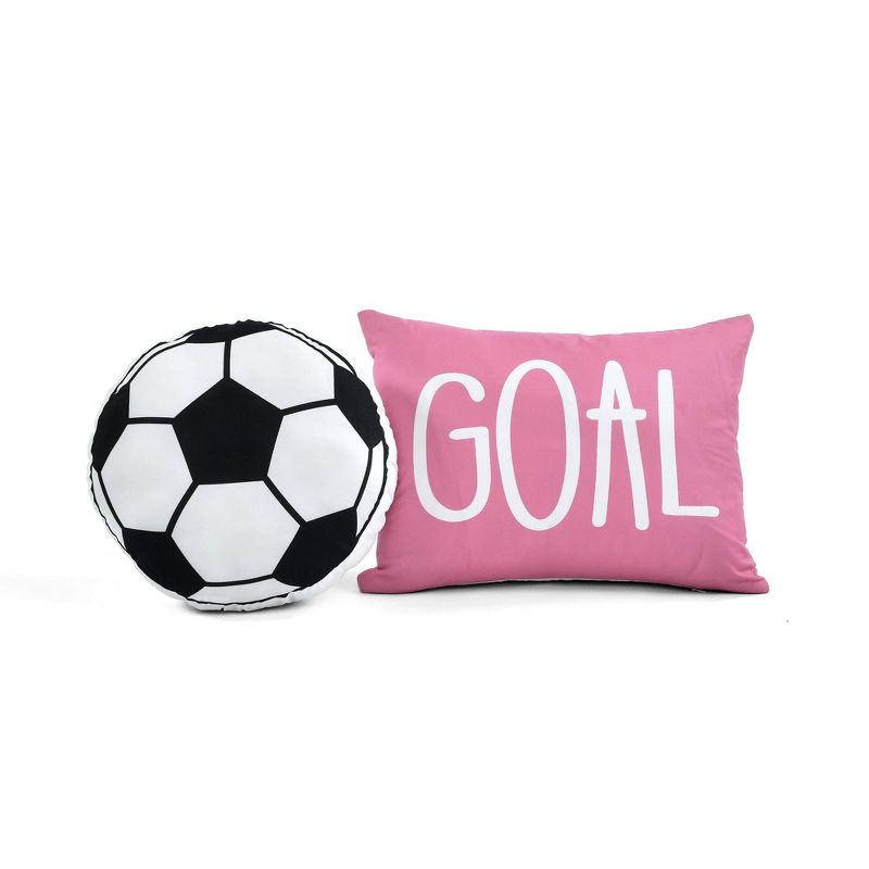 Kids' Girls Soccer Kick Reversible Oversized Quilt Set Purple - Lush Décor, 6 of 11