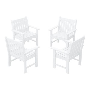 WestinTrends Outdoor Patio HDPE Adirondack Dining Arm Chairs (Set of 4) - 1 of 4