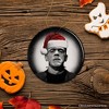 Retro Frankenstein with Santa Hat Ceramic Ornament, Unsettling Holiday Gift And Decor| Ornamentallyyou - 4 of 4