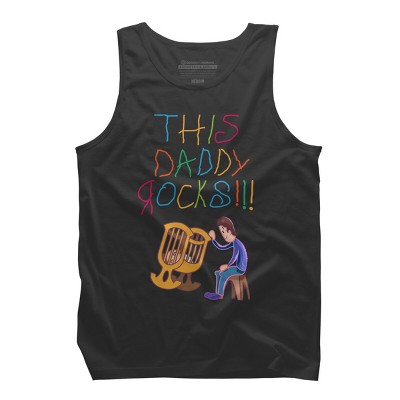 Men's Design By Humans Cute This Daddy Rocks The Baby By walrusindsutries Tank Top
