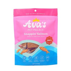 Ava's Pet Palace Snappin' Salmon Crunchy Jerky Dog Treat - 4oz - 1 of 4