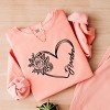 Simply Sage Market Grandma Heart Outline Lightweight Garment Dyed Sweatshirt - 3 of 4