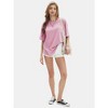 EXLURA Womens Summer Oversized T Shirts Crewneck Loose Workout Short Sleeve Blouse Tops 2025 Y2K Casual Athletic Basic Tee - 4 of 4