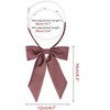 Elerevyo Women's Pre-Tied Solid Color Western Ribbon School Uniform Bow Ties - 2 of 4