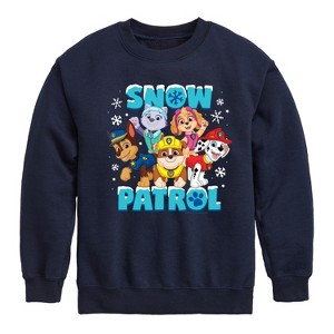 Boys' - Paw Patrol - Snow Patrol Graphic Long Sleeve Fleece Sweatshirt - 1 of 4