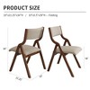 CAVINAS 18" Folding Dining Chairs,Armless Foldable Chairs for Dining Table with Upholstered Backrest,Set of 2 - 3 of 4