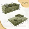 Convertible Sofa Bed Modern Chenille Upholstered with Pillows for Living Room Apartment Dorm - 3irtyhousy - 4 of 4
