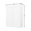 HOMLUX Easy-DIY 12 in D x 42 in H in Shaker White Ready to Assemble Wall Kitchen Cabinet 2 Doors-3 Shelves - 2 of 4